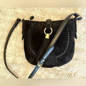 🥰 Polo Ralph Lauren Indian Cove Suede Tassel Bag Crossbody